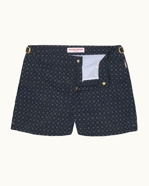 Orlebar Brown Blue Shorter Length Swimshorts for men