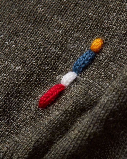 Orlebar Brown Green Multi-stripe Tipping Merino-silk Polo Shirt Knitted for men