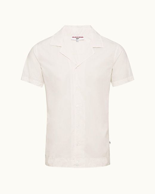 Orlebar Brown White Golden Gun Shirt for men