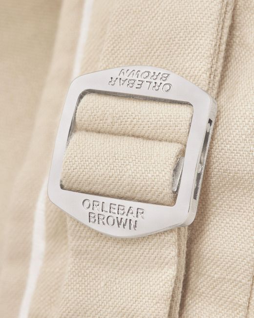 Orlebar Brown Natural Tailored Fit Linen Shorts for men