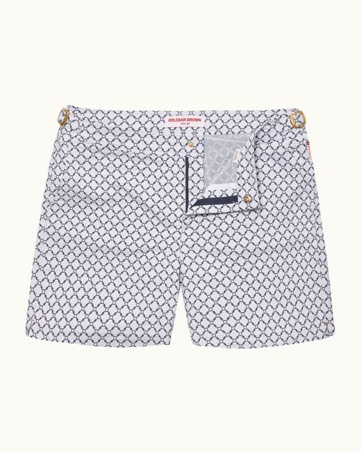 Orlebar Brown Blue Jacquard Bulldog Swim Shorts for men