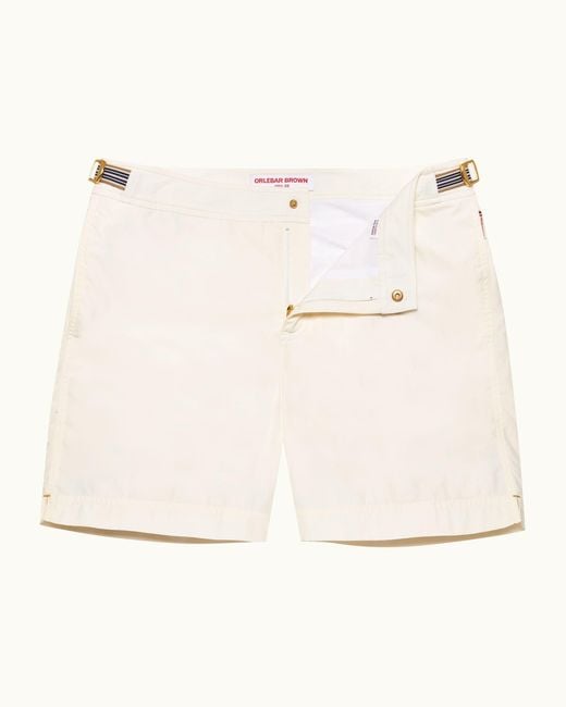 Orlebar Brown Natural Sand Mid-Length Waist Tape Trim Swim Shorts For for men