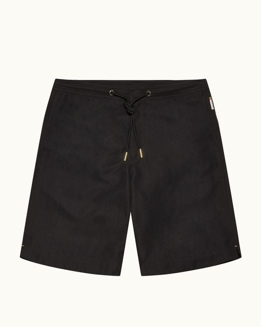 Orlebar Brown Black Tailored Designer Swim Shorts for men