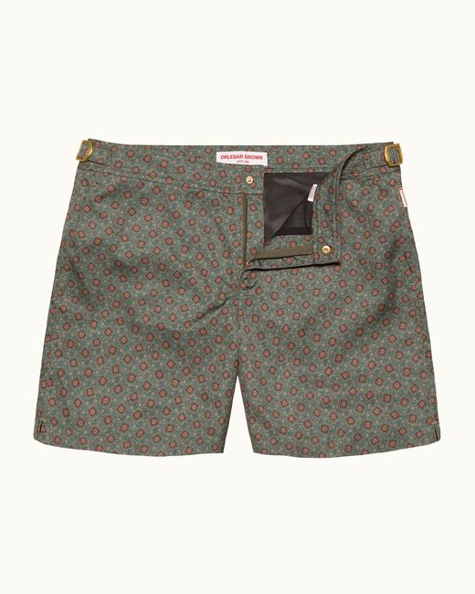 Orlebar Brown Gray Luxurious Print Swim Shorts for men