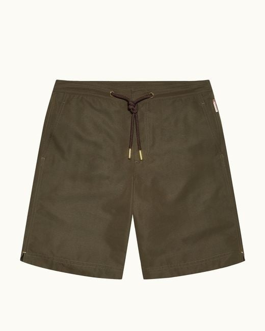 Orlebar Brown Green Tailored Designer Swim Shorts for men