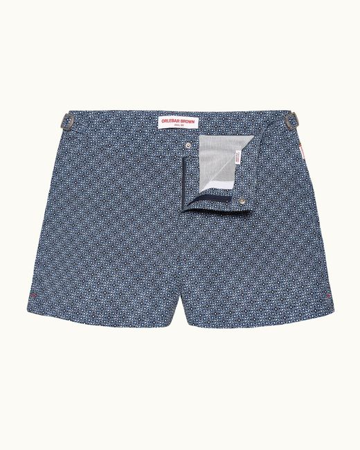 Orlebar Brown Blue Dark Portico Luxury Swim Shorts for men