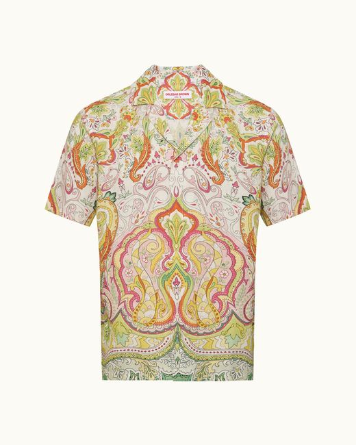 Orlebar Brown Multicolor Multi Fairground Linen Shirt for men