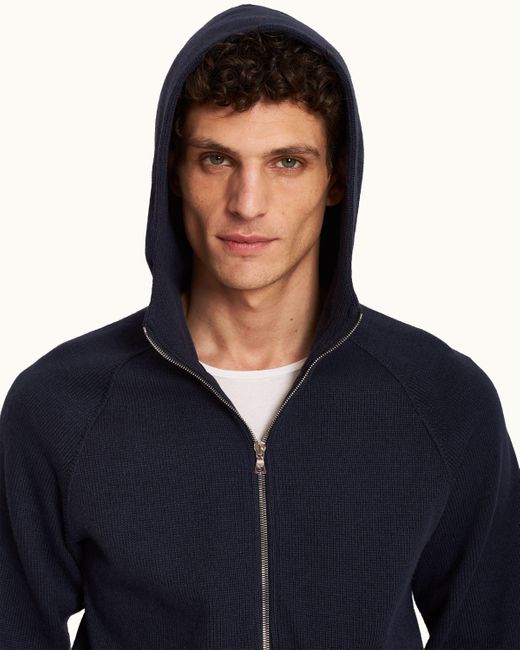 Orlebar Brown Blue Relaxed Fit Double-faced Hooded Sweatshirt for men