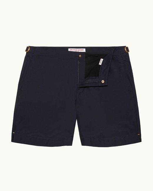 Orlebar Brown Blue Mid-Length Silk Swim Shorts for men