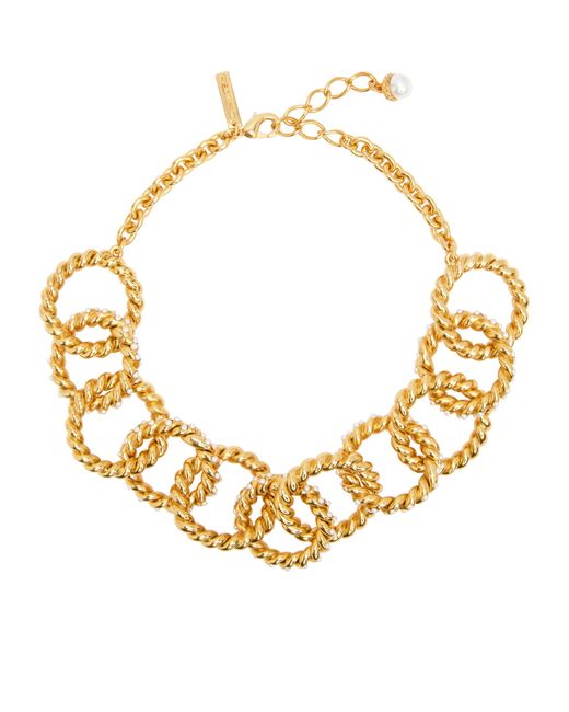 Oscar de la Renta Metallic Golden Rope Necklace