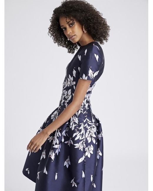 Oscar de la outlet renta blue floral dress