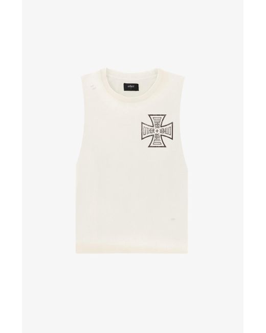 Other Uk White Other Cross Vintage Tank for men