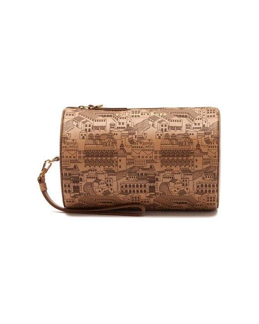 Etienne Aigner Large Roll Pouch Natural in Brown | Lyst