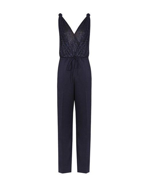 Reiss Margotlurex Jumpsuit Navy Navy in Blue Lyst