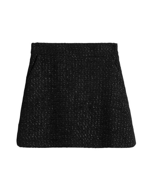 Boden Tweed Metallic Mini Skirt Blk in Black | Lyst