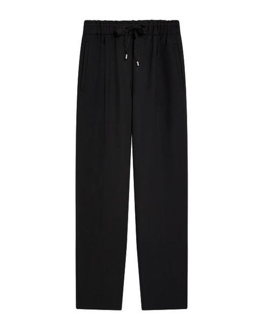 Reiss Perry-pull On Taper Trousers Black | Lyst