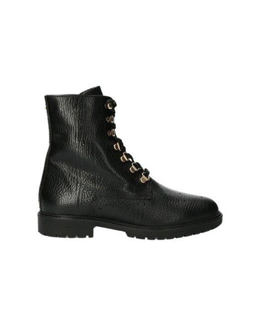 Fred De La Bretoniere Frs0475 Ankle Boot Lace Up 3 Cm Heavy Grain Leather Black