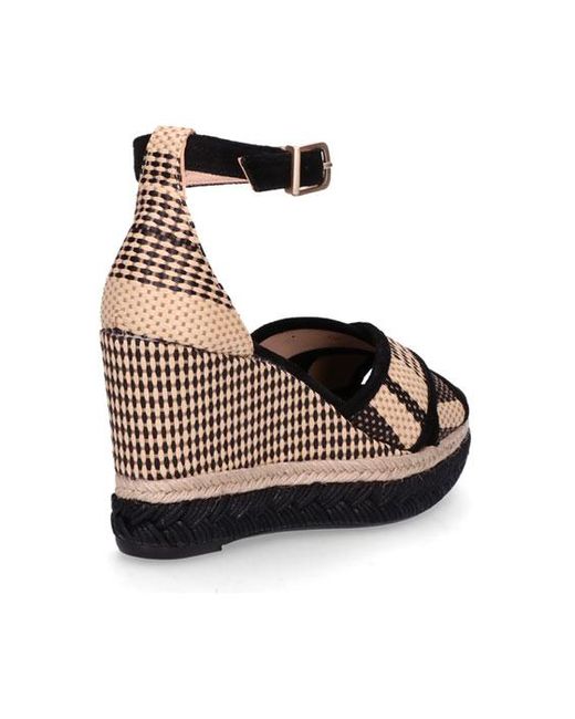 Fred De La Bretoniere Espadrille 9 Cm Wig Geweven Textiel Zwart Beige |  Lyst NL