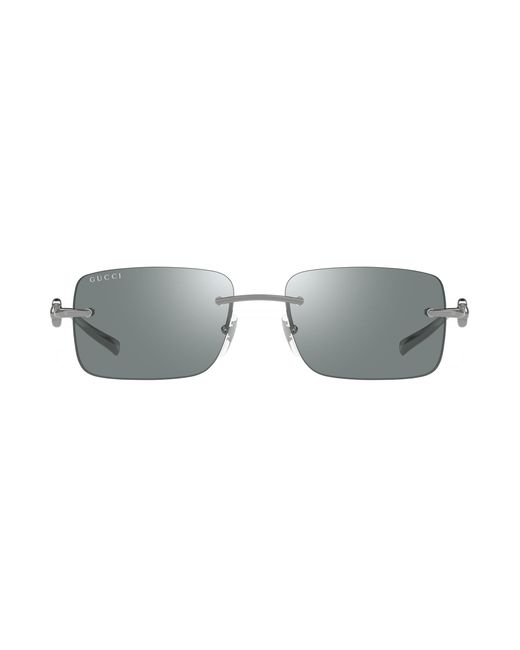 Gucci Black Gg1703S 002 Sunglasses Metal Squared for men