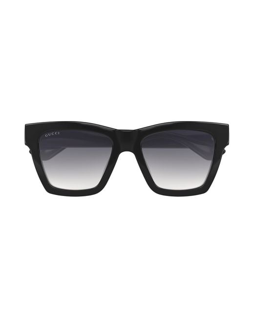 Gucci Black Gg1714S 001 Sunglasses Injected Cat Eye