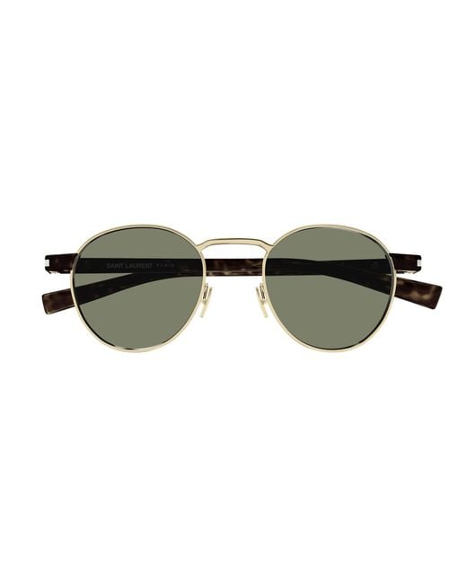 Saint Laurent Black Sl 707 002 Sunglasses Metal Round for men