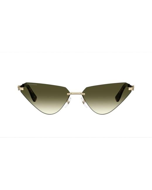 DSquared² Black D2 0108/S Pef/9K Sunglasses Metal Cat Eye Normal Shaded
