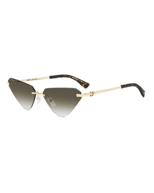 DSquared² Black D2 0108/S Pef/9K Sunglasses Metal Cat Eye Normal Shaded
