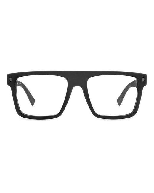 DSquared² Black Icon 0012 003 Optical Frames Acetate Squared for men