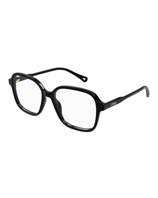 Chloé Black Ch0313O 001 Optical Frames Acetate Transparent Squared
