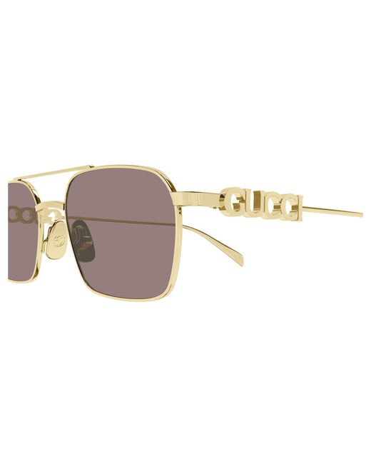 Gucci Black Gg1804S 003 Sunglasses Metal Squared