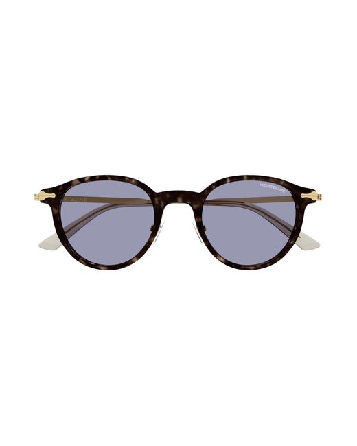 Montblanc Black Mb0362S 002 Sunglasses Acetate Round for men