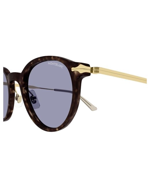 Montblanc Black Mb0362S 002 Sunglasses Acetate Round for men