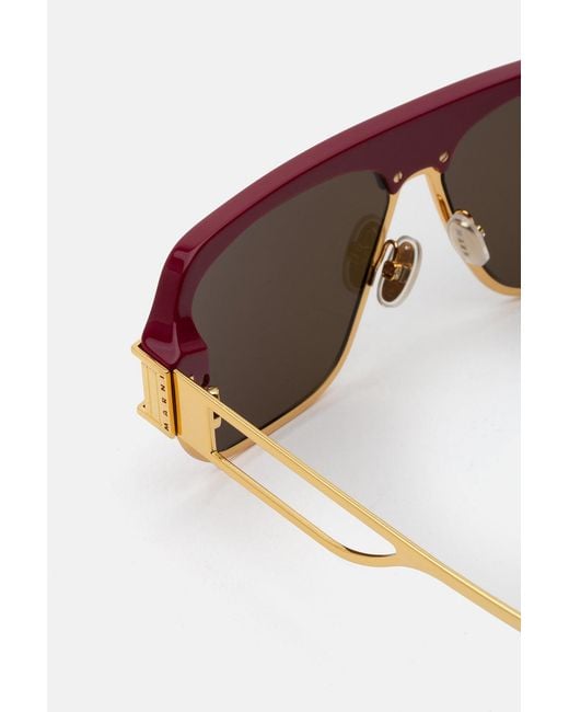 Marni Black Burullus Burgundy