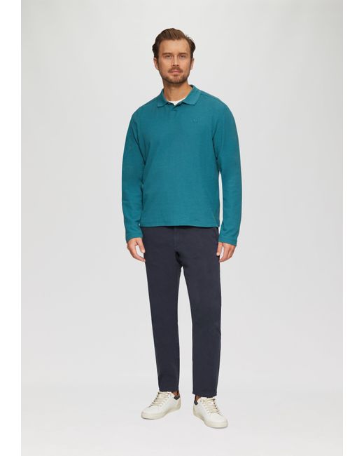 S.oliver Stoffhose Regular Fit: Strukturierte Chino aus Baumwollstretch Garment Dye in Blue für Herren