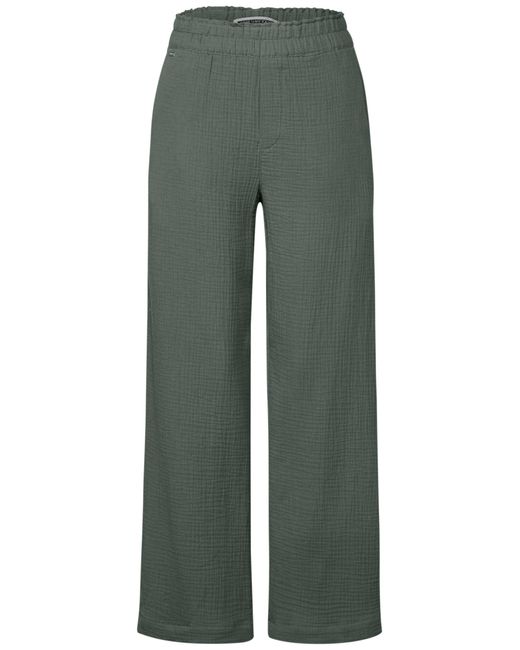 Street One Green Chinohose LTD QR musseline_Wide Leg HW