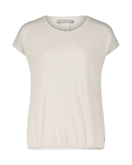 BETTY&CO White T-Shirt mit Gummizug (1-tlg) Material