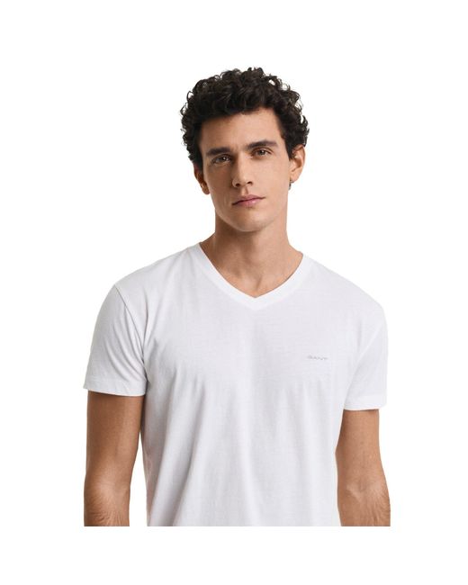Gant T-Shirt Baumwolle (Packung, 4er Pack) in Metallic für Herren