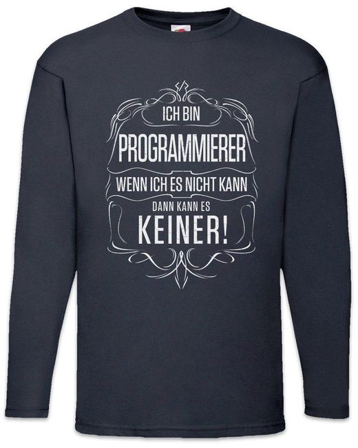 Urban Backwoods Langarmshirt Ich Bin Programmierer Langarm T-Shirt Informatiker Administrator Admin in Blue für Herren