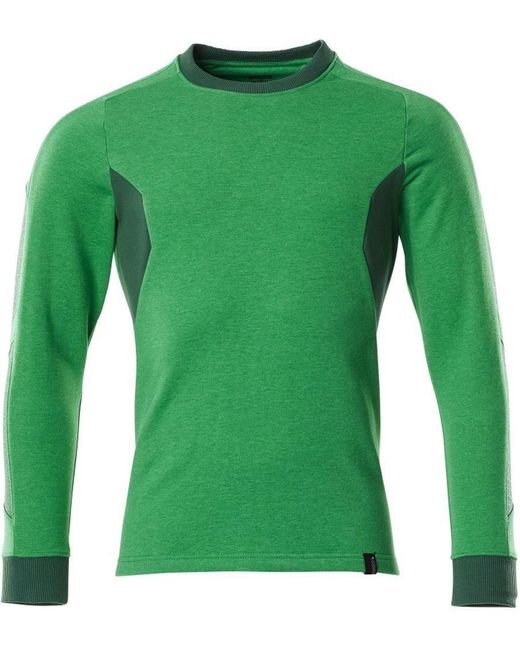 Mascotte Rundhalspullover in Green für Herren