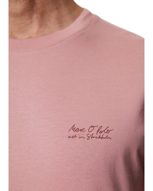 Marc O' Polo Shirt Mit großem Rückenprint, leichte Single-Jersey-Qualität in Red für Herren