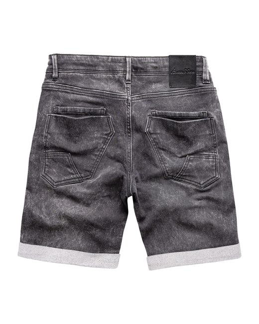 Amaci&Sons NILES Jeansshorts Bermuda Jeans Short Hose Regular Fit in Gray für Herren