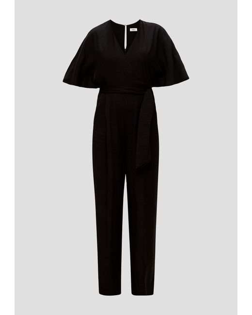 S.oliver Black Overall Jumpsuit mit Bindedetail