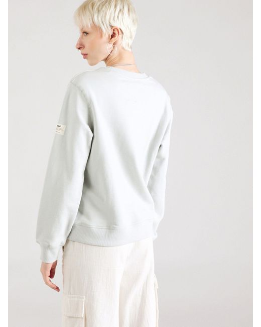 Ecoalf White Sweatshirt (1-tlg) Plain/ohne Details