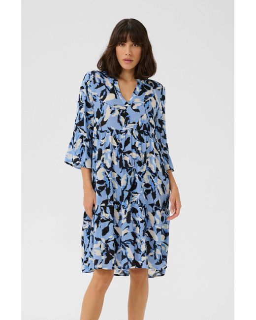 Kaffe Blue Blusenkleid Kleid KAedita