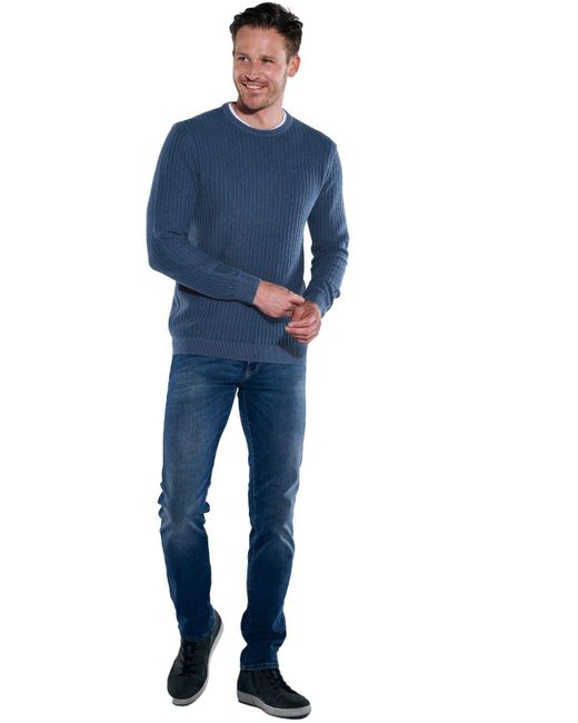 Engbers Rundhalspullover Pullover Rundhals in Blue für Herren