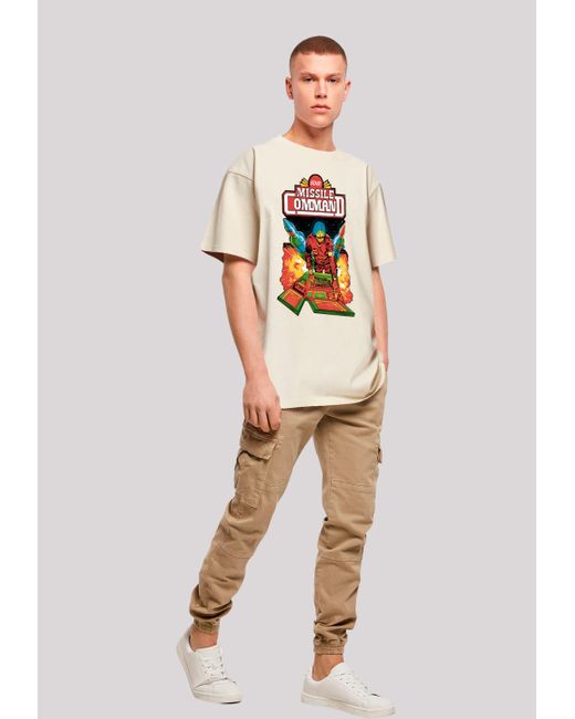 F4NT4STIC Shirt Arcade Game Atari Retro Premium Qualität in Natural für Herren