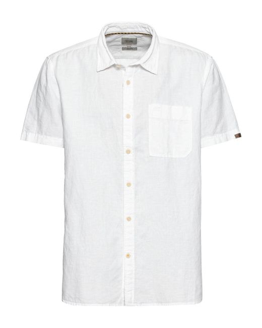 Camel Active Blusenshirt Shortsleeve Shirt, White für Herren