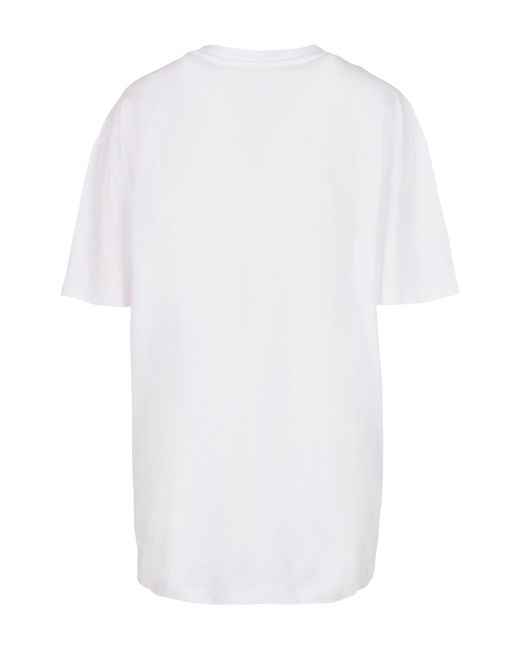 Mister Tee White T-Shirt Ladies One Line Oversized Boyfriend Tee (1-tlg)