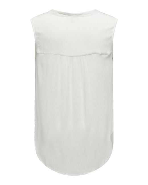 Only Carmakoma White Blusenshirt Shirt Ärmellos Curvy Plus Size Oberteil 7539 in Weiß