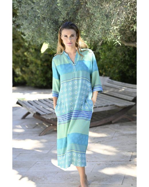 Ringella Green Sommerkleid aus feiner Webware und mit V-Ausschnitt
